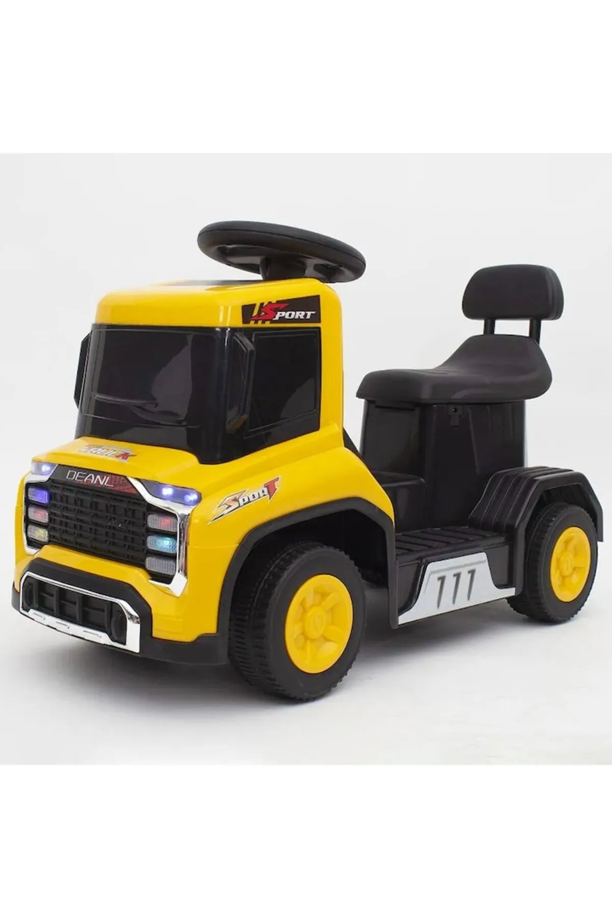 Electric Ride-on Truck for Kids – with Realistic LED Lights & Music