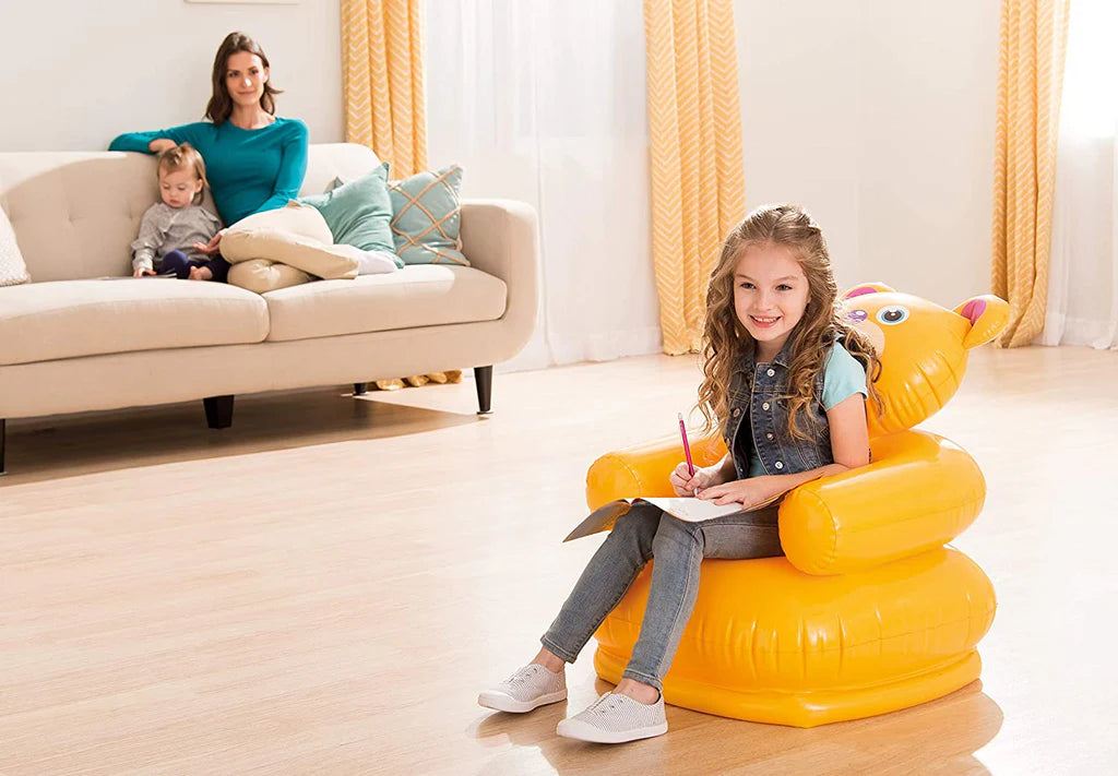 Inflatable Teddy Bear Chair for Kids – Cute, Durable & Portable (Ages 3–8)