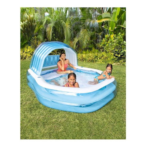 Intex Wet Set Collection Covered Kiddie Pool – Shaded, Spacious Fun for Kids (Ages 3+)