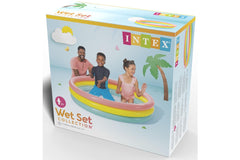 Intex Sunset Glow Pool – Large 3-Ring Inflatable Pool for Kids (Ages 2+)