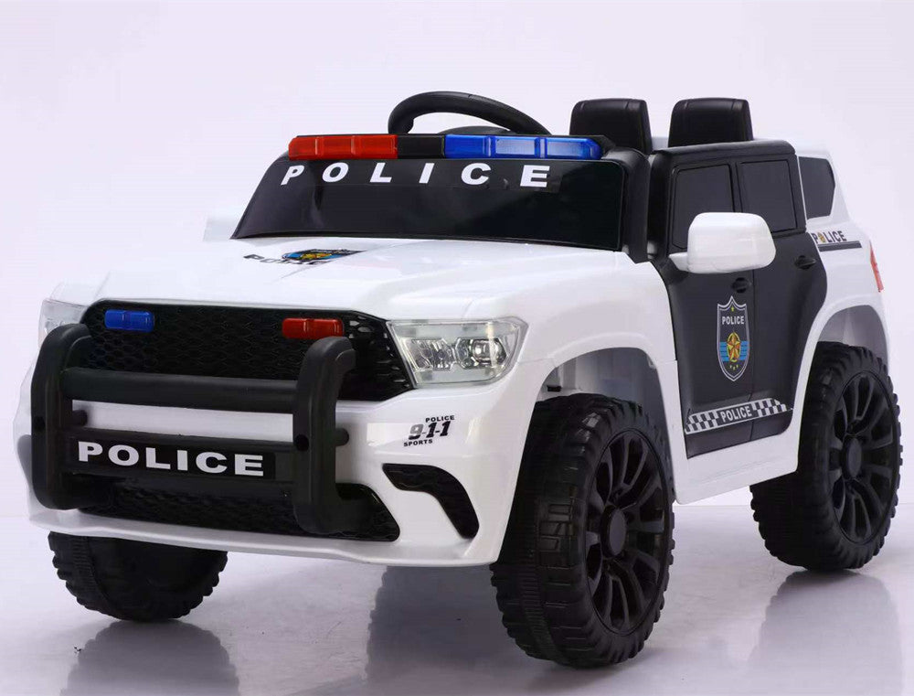 Police Ride-On Car - Battery-Powered  with  Remote Control, Lights, Music & Bluetooth