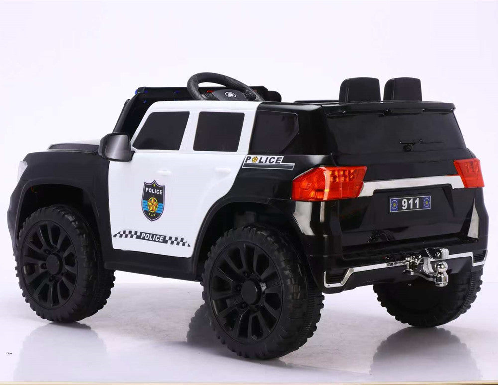 Police Ride-On Car - Battery-Powered  with  Remote Control, Lights, Music & Bluetooth