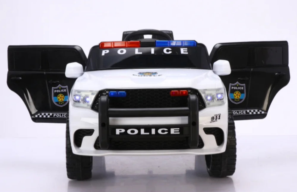 Police Ride-On Car - Battery-Powered  with  Remote Control, Lights, Music & Bluetooth