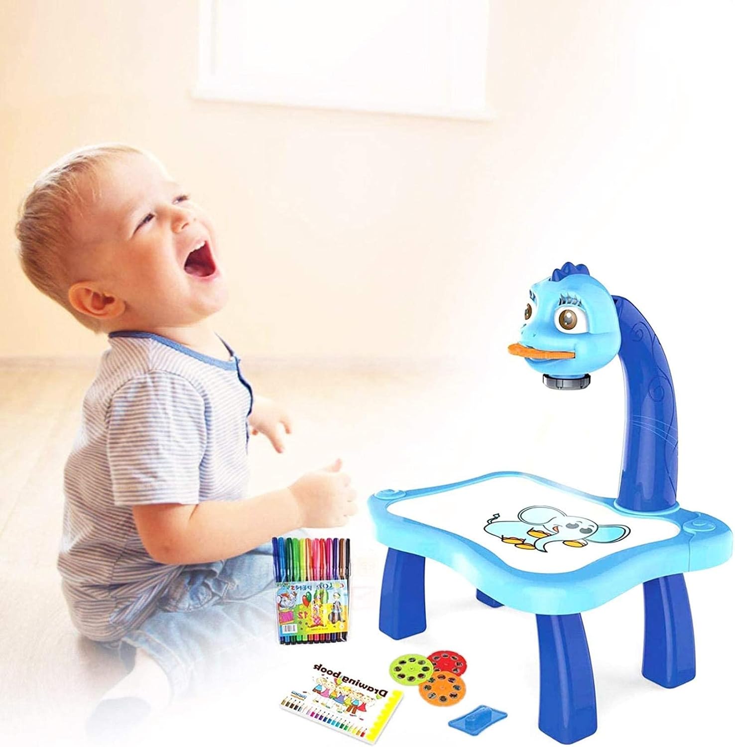 Projector Painting Play Set – Interactive Art Table with Music & 24 Patterns (Ages 3+)
