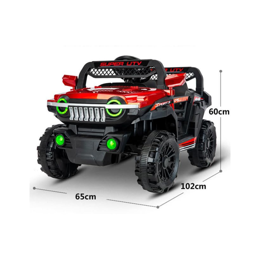 TSMTOY Battery Operated Red Ride on Jeep  for Kids