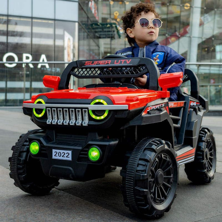 TSMTOY Battery Operated Red Ride on Jeep  for Kids
