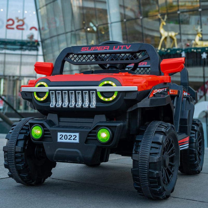 TSMTOY Battery Operated Red Ride on Jeep  for Kids