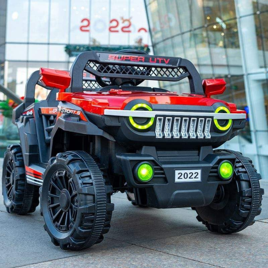 TSMTOY Battery Operated Red Ride on Jeep  for Kids